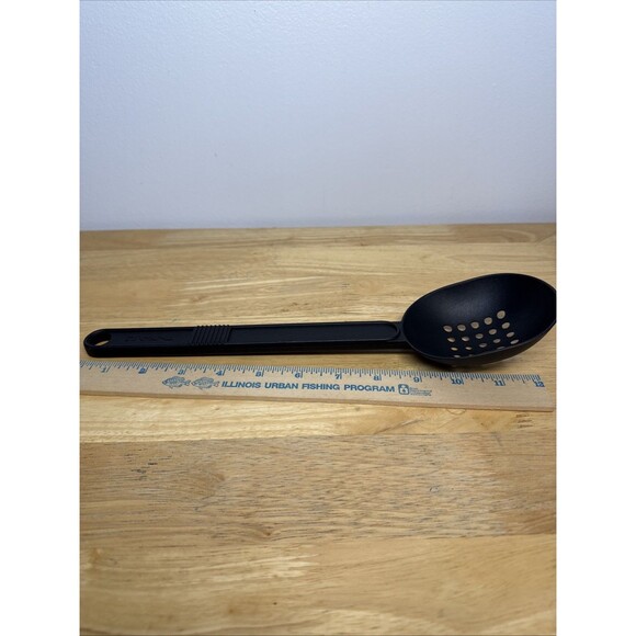 T-FAL Black Nylon Slotted Straining Spoon 12.5” Long Canada Made - Picture 8 of 9